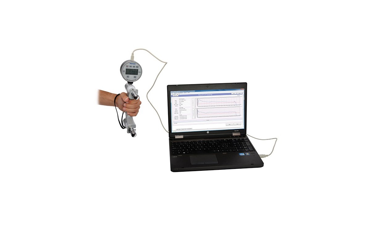 Cyfrowy dynamometr (siłomierz) do pomiaru siły rąk + oprogramowanie diagnostyczne do PC - 08-010202