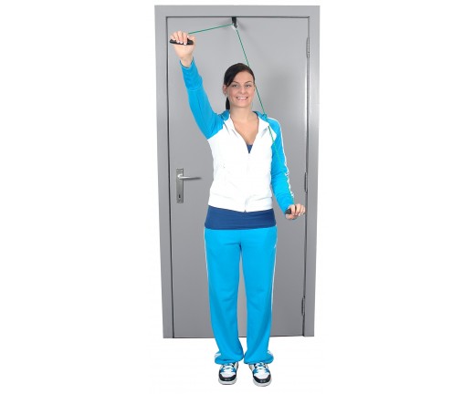Przelotka do ćwiczeń mięśni i ramion z linką i uchwytem do drzwi MSD Shoulder Rope Pulley - 01-400101