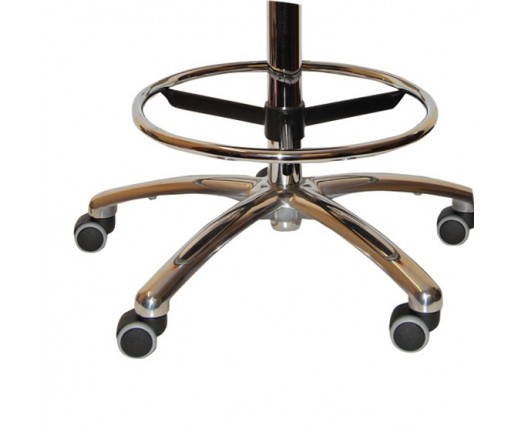 Taboret (krzesło) medyczne TR-04 z oparciem (aluminium)