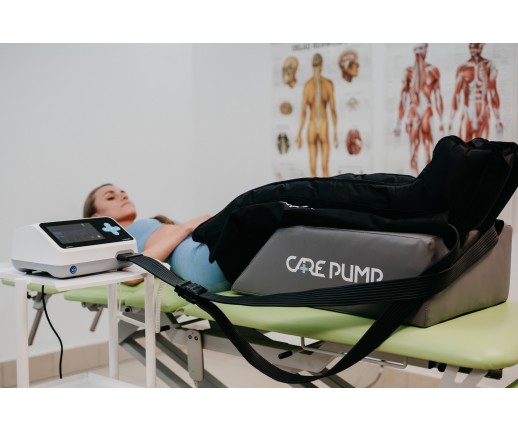 Zestaw podstawowy do drenażu limfatycznego (masażu uciskowego) 8-komorowy - aparat Expert8 + rozdzielacz + 2 mankiety na nogi