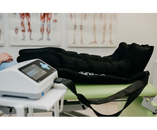 Zestaw podstawowy do drenażu limfatycznego (masażu uciskowego) 8-komorowy - aparat Expert8 + rozdzielacz + 2 mankiety na nogi