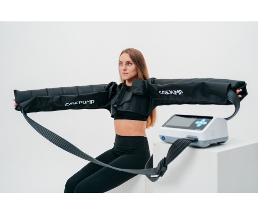 Mankiet podwójny na ręce, barki i klatkę piersiową, 8-komorowy CarePump z przewodem powietrznym, poszerzaczami i rozdzielaczem
