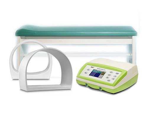 Zestaw II do magnetoterapii: Magnetronic MF-12, 2 aplikatory (AS-600K, AS-315K), leżanka L-6