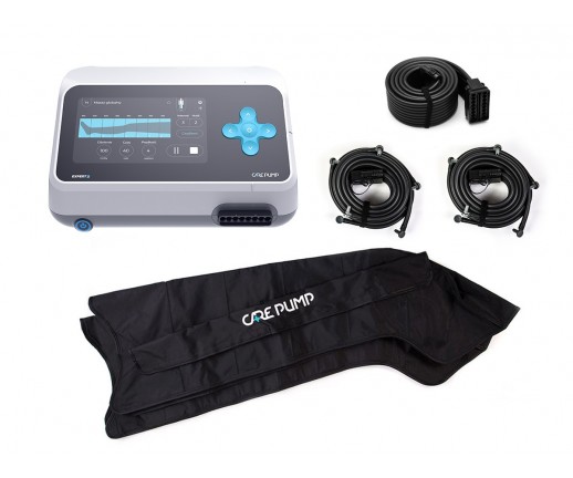 Zestaw podstawowy do drenażu limfatycznego (masażu uciskowego) 8-komorowy - aparat Expert8 + rozdzielacz + 2 mankiety na nogi