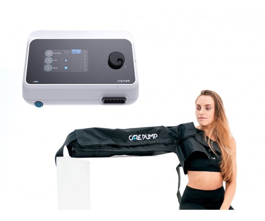 Zestaw AMAZONKA do drenażu limfatycznego prawej ręki 6-komorowy aparat CarePump Lite6 + 1 mankiet na prawą rękę, bark i pierś