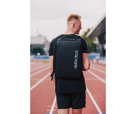 Aparat do drenażu limfatycznego (masażu uciskowego) 4-komorowy, bateryjny - CarePump Move4 - widok z lewej