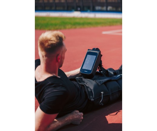 Aparat do drenażu limfatycznego (masażu uciskowego) 4-komorowy, bateryjny - CarePump Move6  - widok z lewej