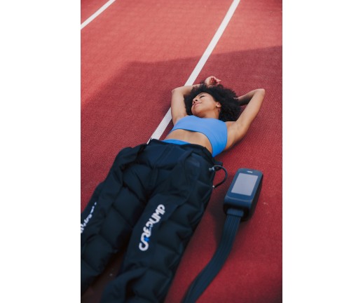 Aparat do drenażu limfatycznego (masażu uciskowego) 8-komorowy, bateryjny - CarePump Move8  - widok z lewej