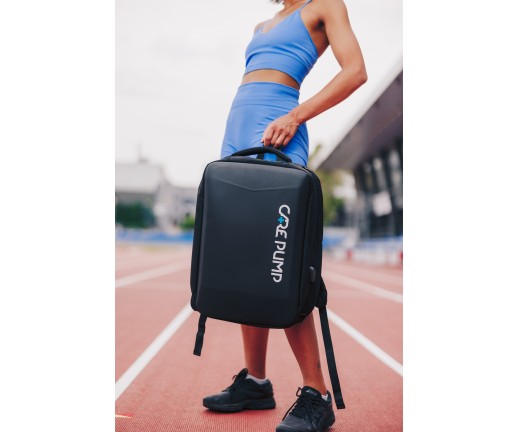 Aparat do drenażu limfatycznego (masażu uciskowego) 8-komorowy, bateryjny - CarePump Move8  - widok z lewej