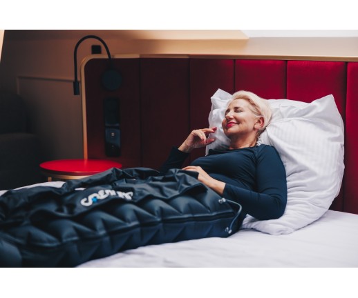 Zestaw podstawowy PLUS do drenażu limfatycznego (masażu uciskowego) 8-komorowy - aparat Lite8 + mankiet długie spodnie