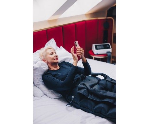 Zestaw podstawowy PLUS do drenażu limfatycznego (masażu uciskowego) 8-komorowy - aparat Lite8 + mankiet długie spodnie