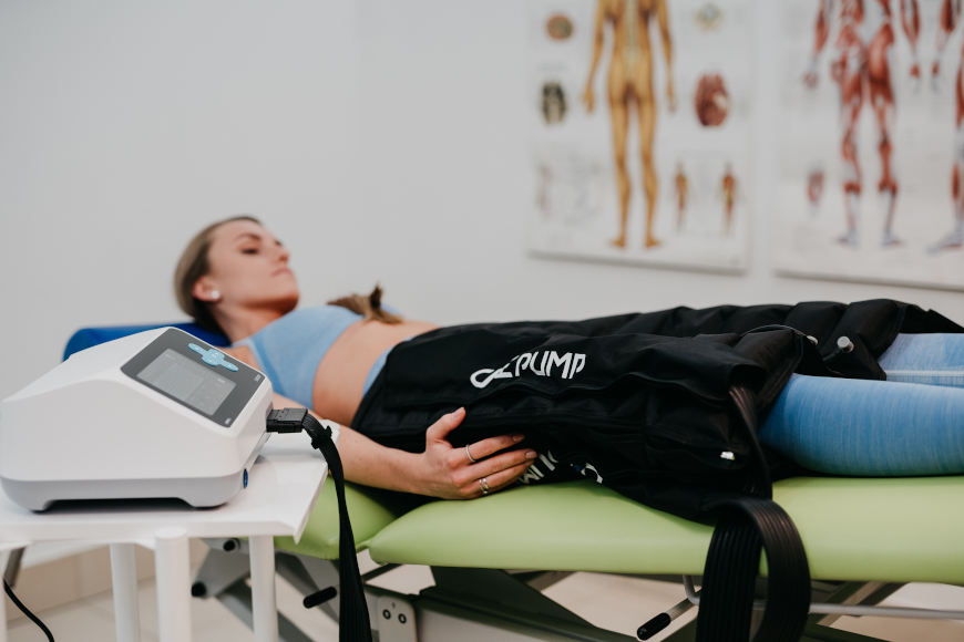 Zabieg z wykorzystaniem aparatu do presoterapii CarePump